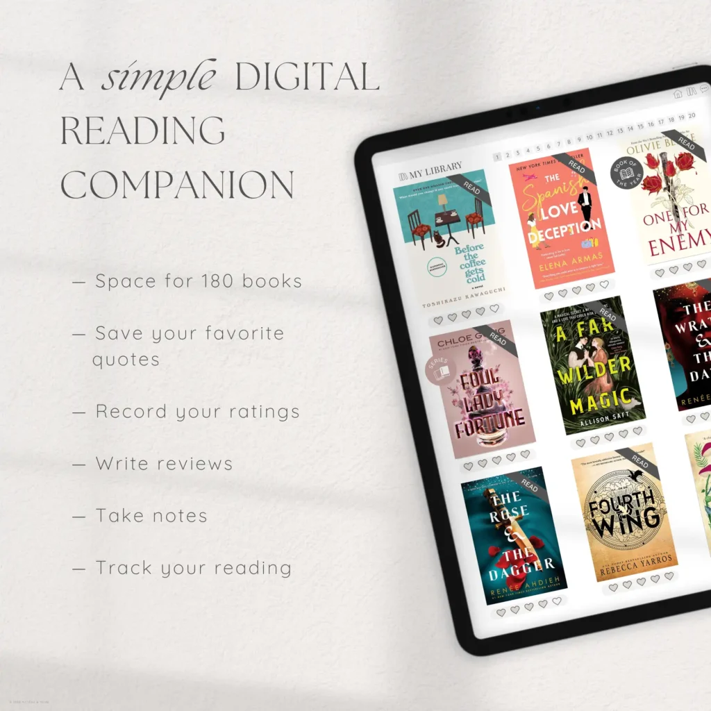 Minimal Digital Reading Journal