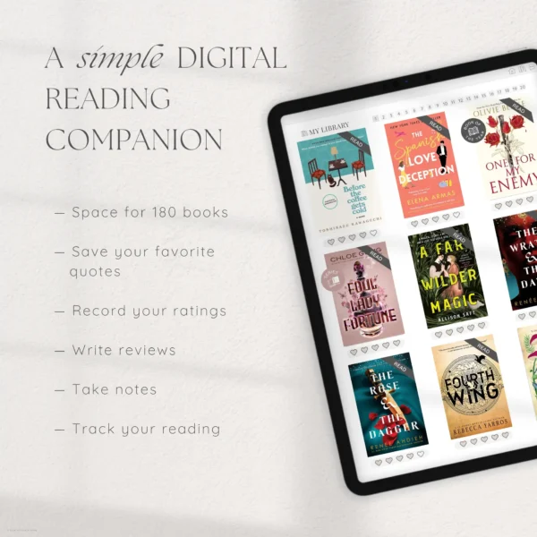 Minimal Digital Reading Journal