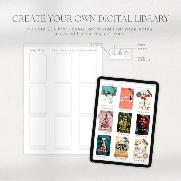 Minimal Digital Reading Journal