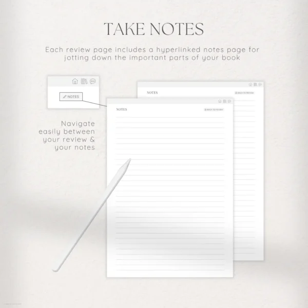 Minimal Digital Reading Journal