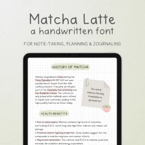 Matcha Latte Handwritten Font