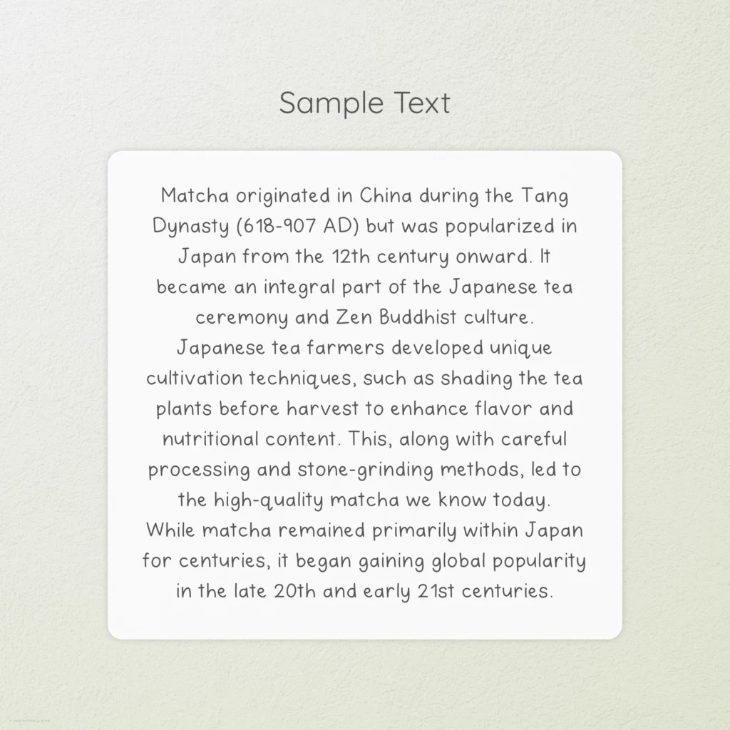 Matcha Latte Handwritten Font