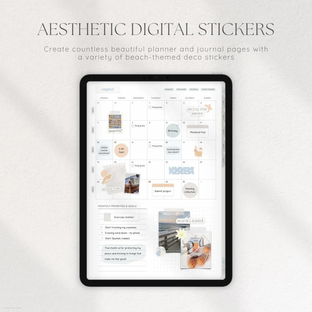 Beach House Digital Deco Stickers