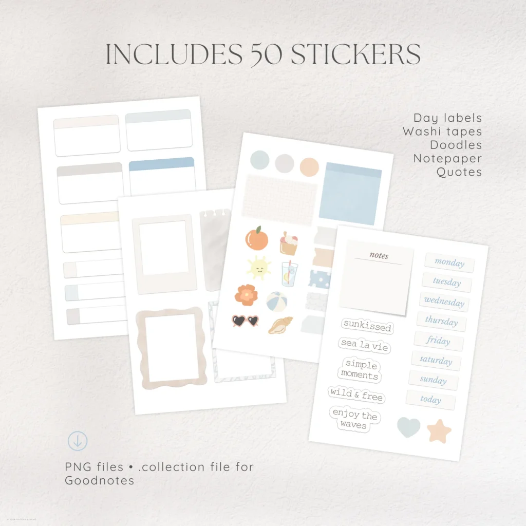 Beach House Digital Deco Stickers