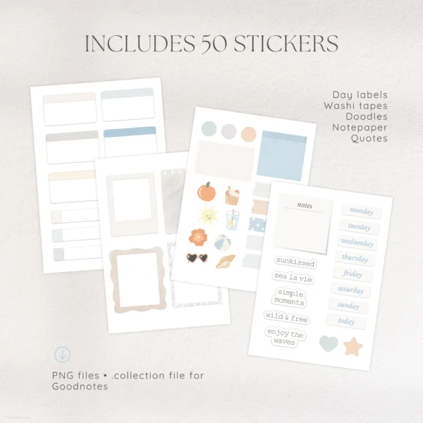 Beach House Digital Deco Stickers