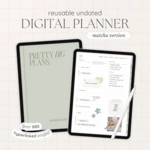 Undated Digital Planner - Matcha Version