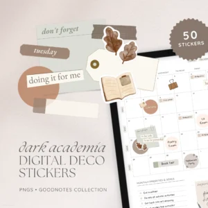 Dark Academia Digital Deco Stickers - Image 1