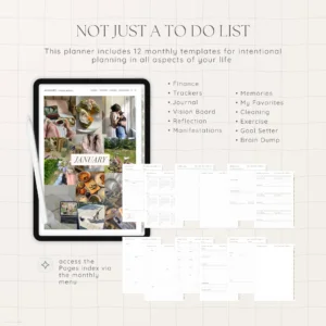 Undated Digital Planner - Matcha Version - Image 5