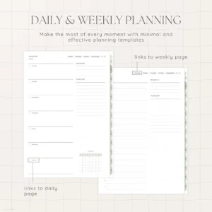 Undated Digital Planner - Matcha Version - Image 6