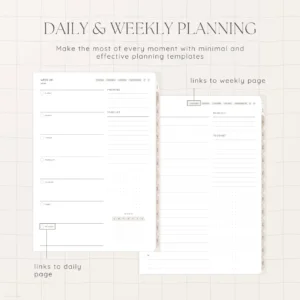 Undated Digital Planner - Milk Tea Version - Image 6