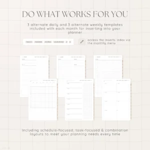 Undated Digital Planner - Milk Tea Version - Image 7
