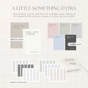 Undated Digital Planner - Milk Tea Version - Image 8