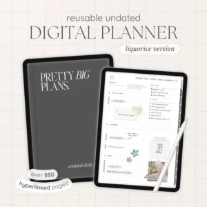 Undated Digital Planner - Liquorice Version