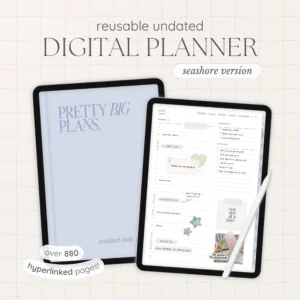 Undated Digital Planner - Seashore Version