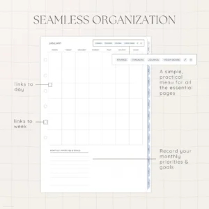 Undated Digital Planner - Seashore Version - Image 4