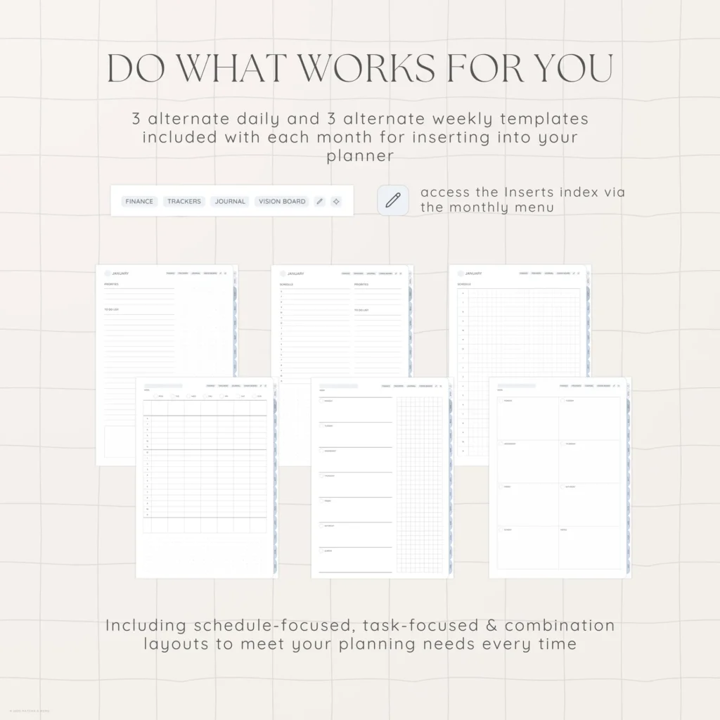 Undated Digital Planner - Seashore Version