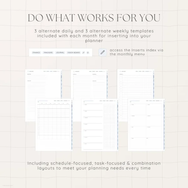 Undated Digital Planner - Seashore Version