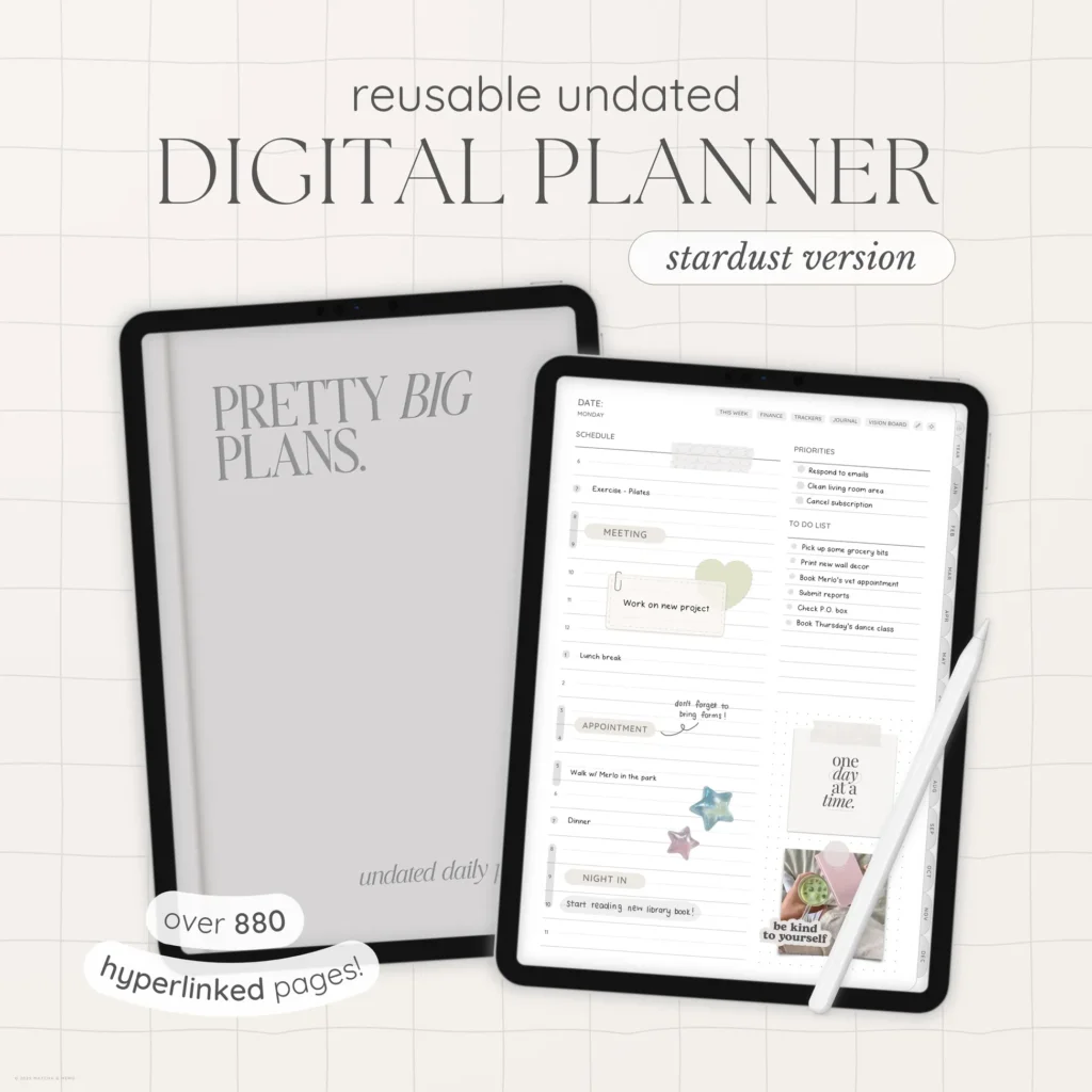 Undated Digital Planner - Stardust Version