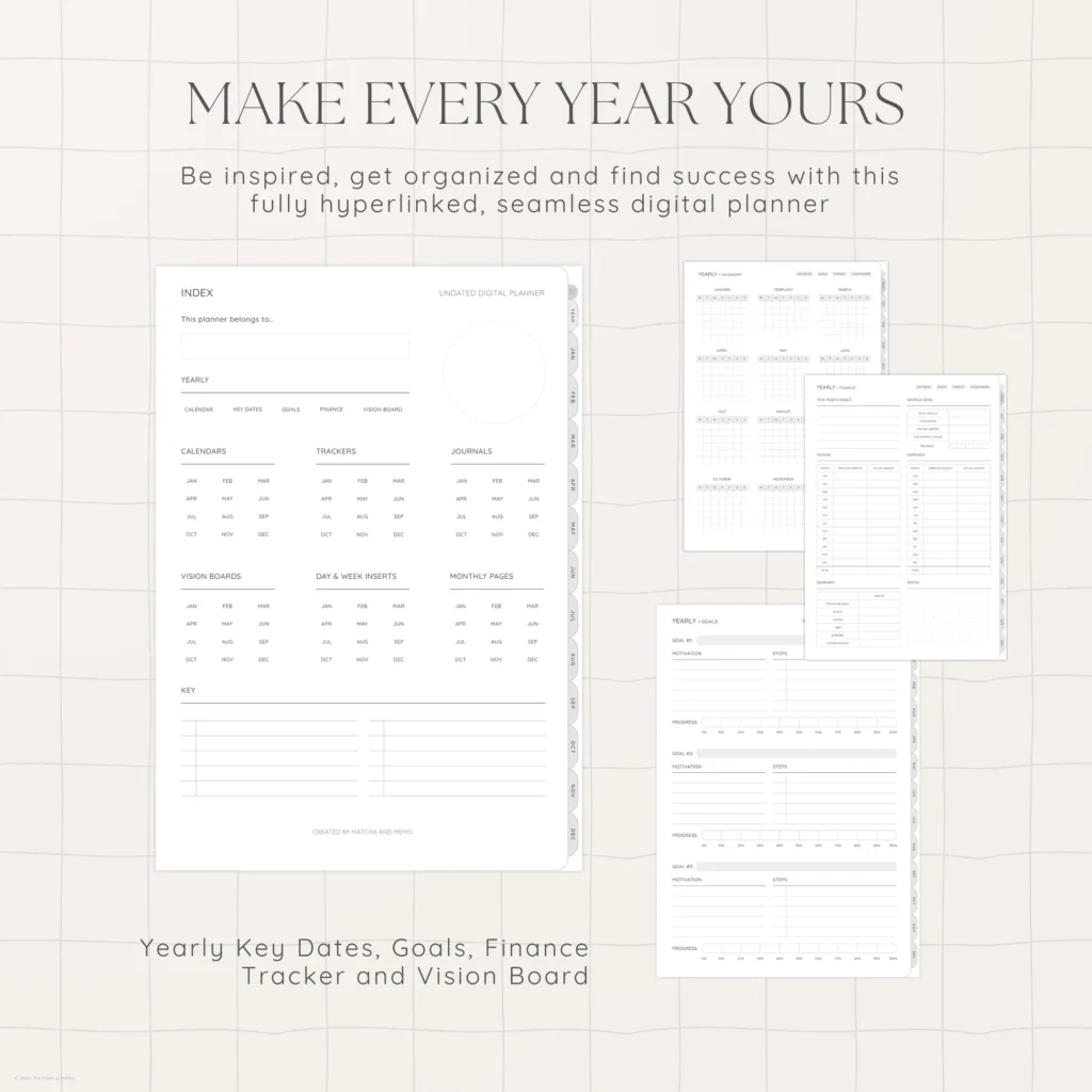 Undated Digital Planner - Stardust Version