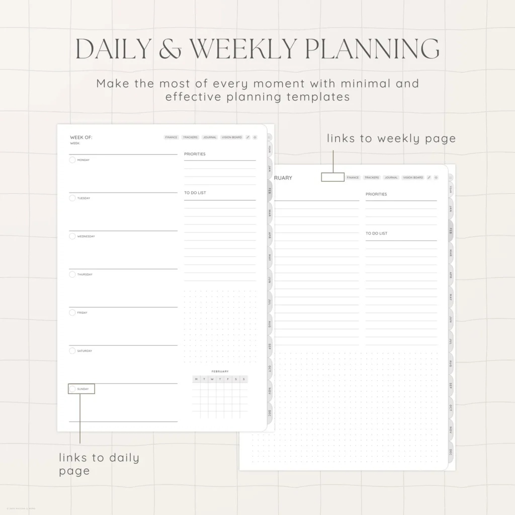 Undated Digital Planner - Stardust Version