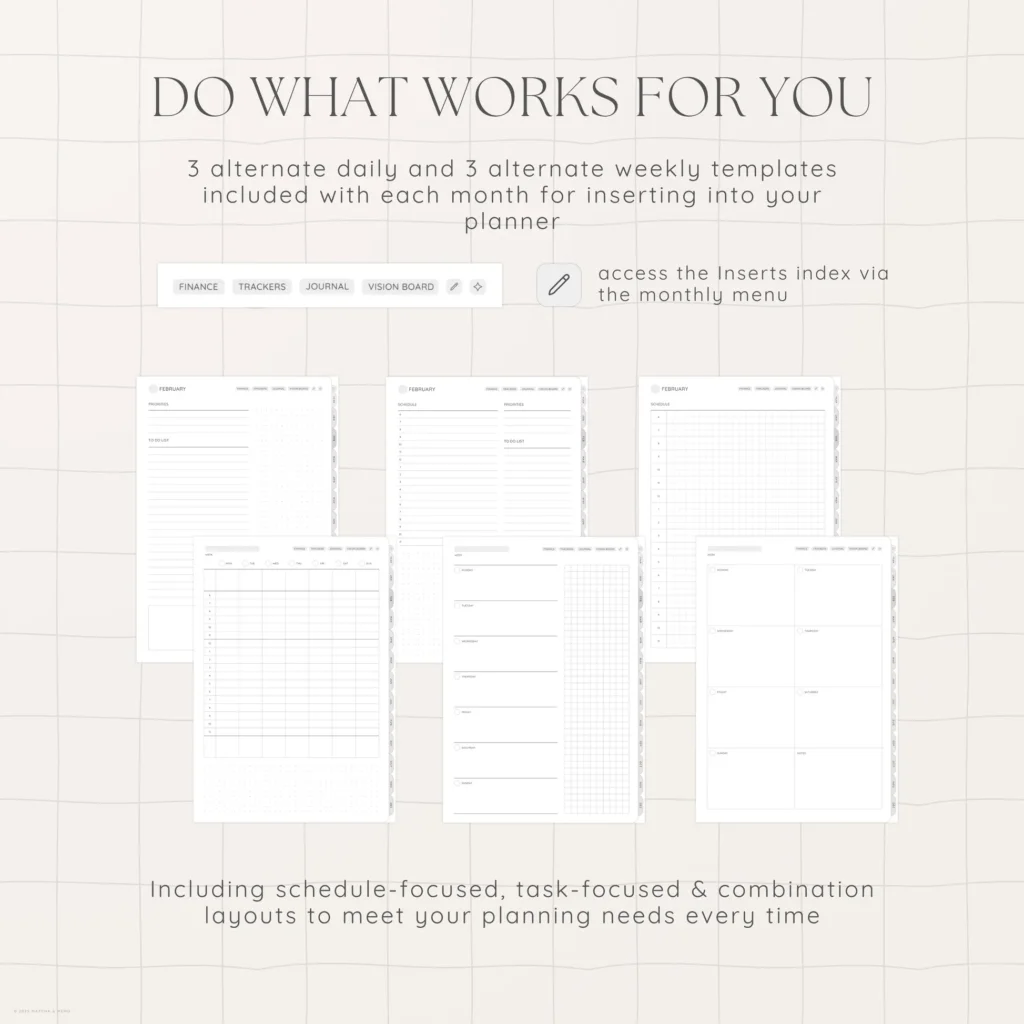 Undated Digital Planner - Stardust Version