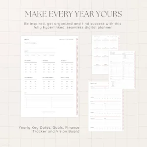 Undated Digital Planner - Sakura Version - Image 3