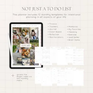Undated Digital Planner - Sakura Version - Image 5