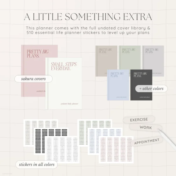 Undated Digital Planner - Sakura Version