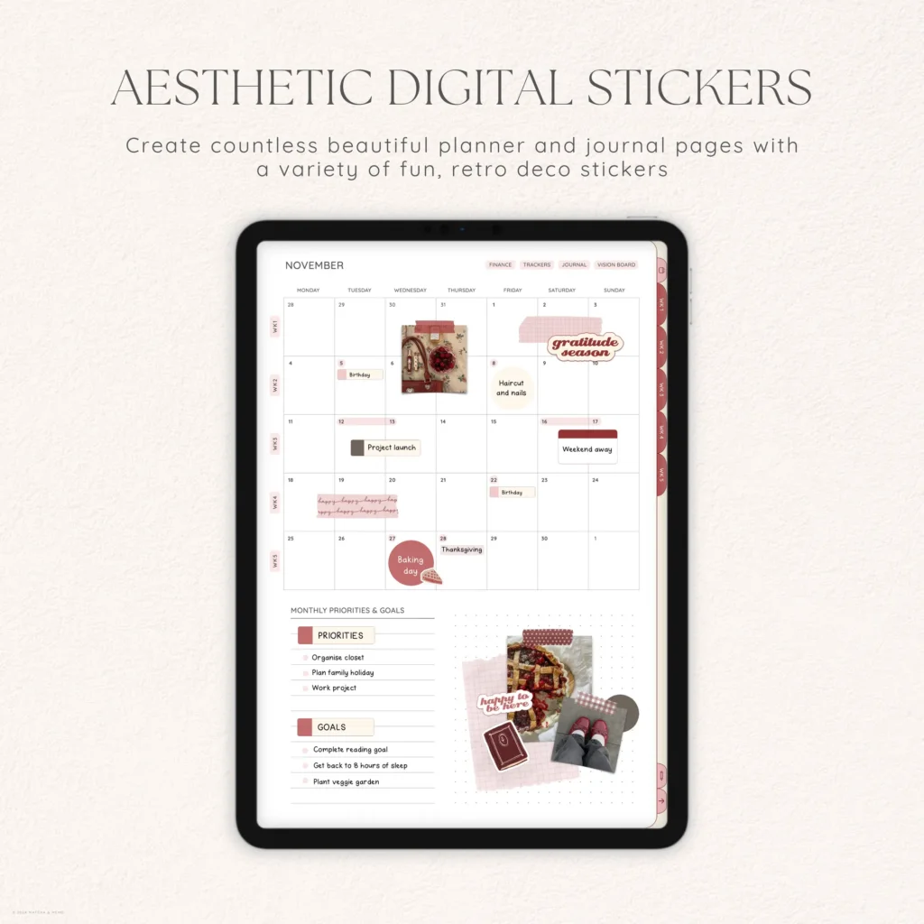 Cherry Pie Digital Deco Stickers
