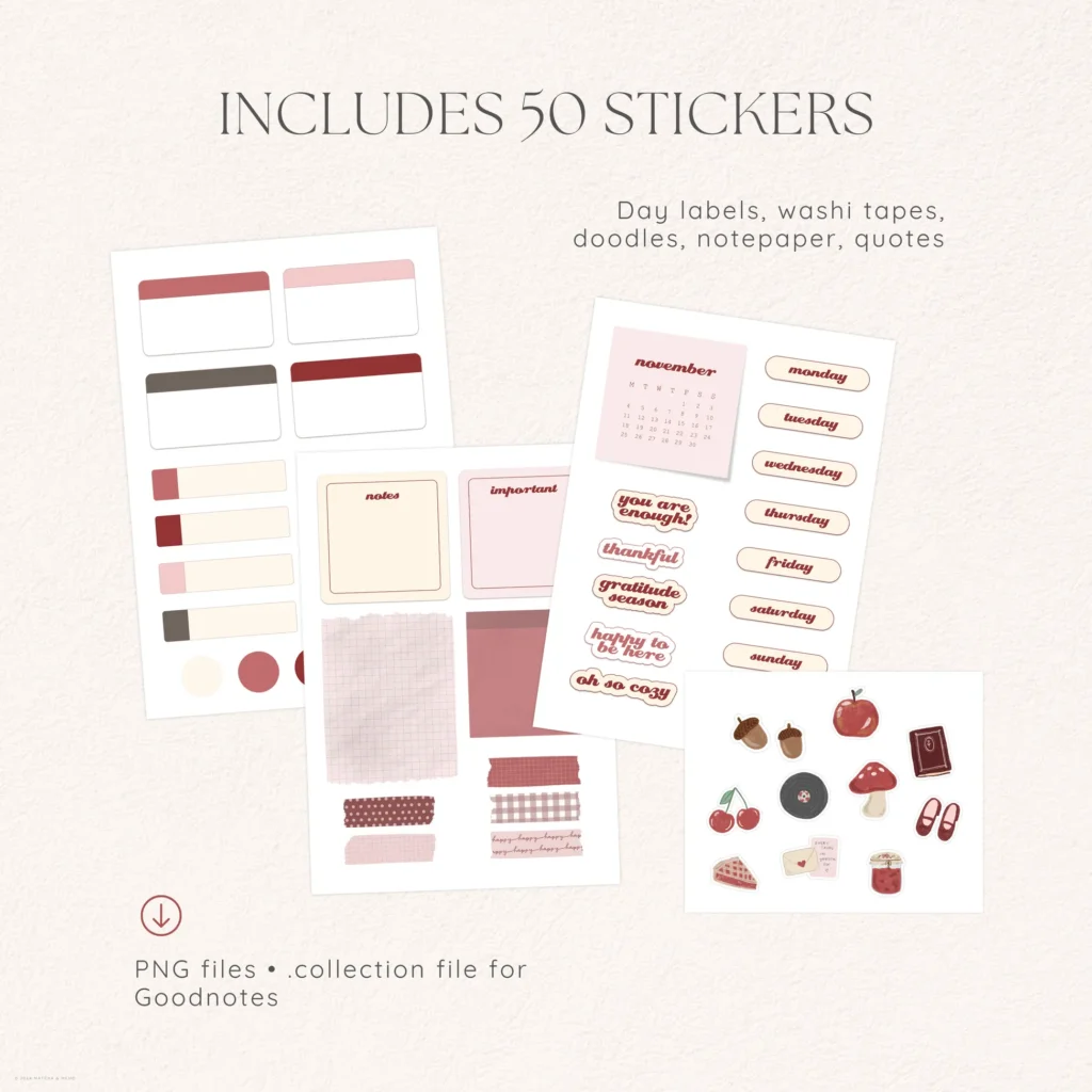 Cherry Pie Digital Deco Stickers