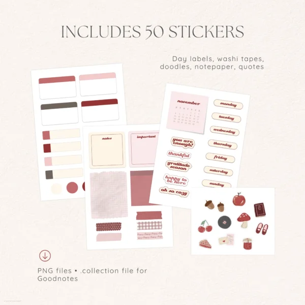 Cherry Pie Digital Deco Stickers