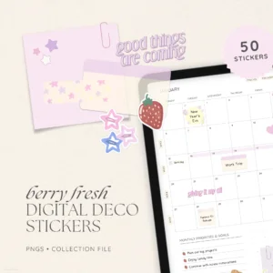 Berry Fresh Digital Deco Stickers