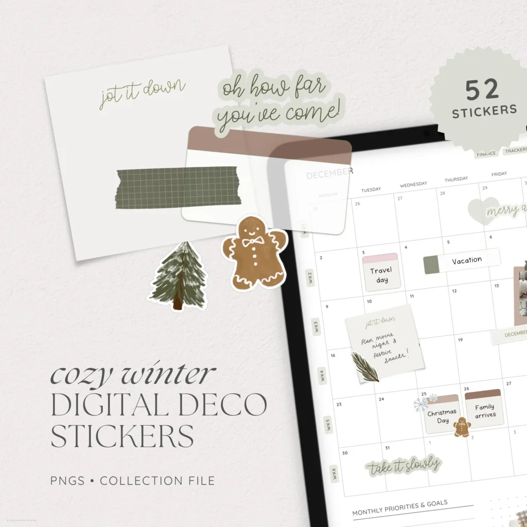 Cozy Winter Digital Deco Stickers