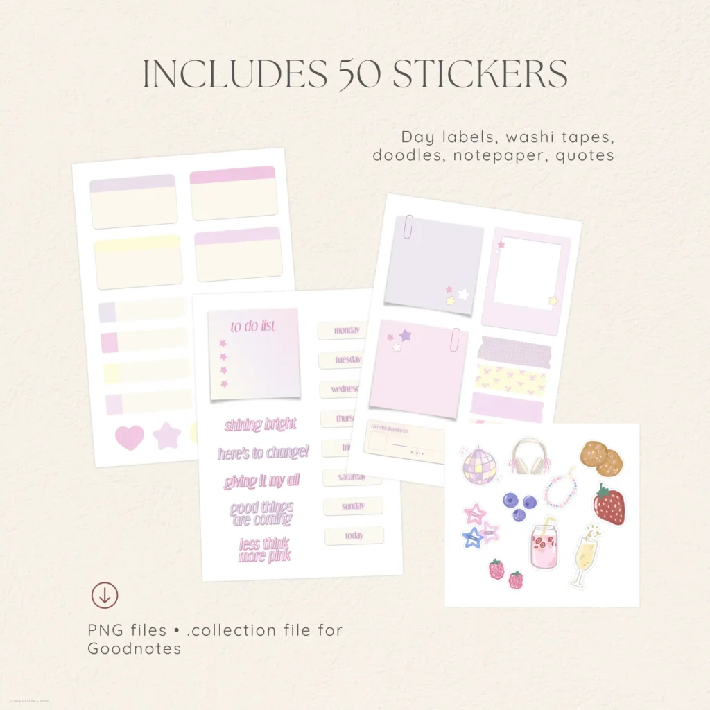 Berry Fresh Digital Deco Stickers