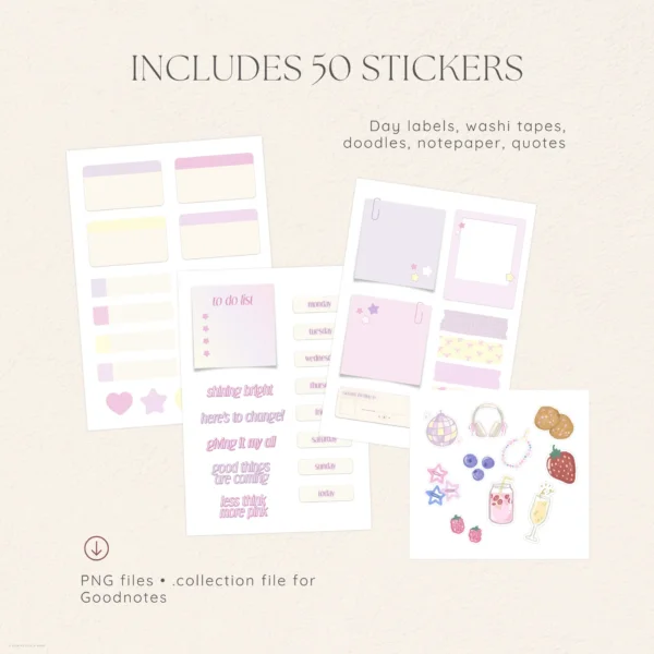 Berry Fresh Digital Deco Stickers