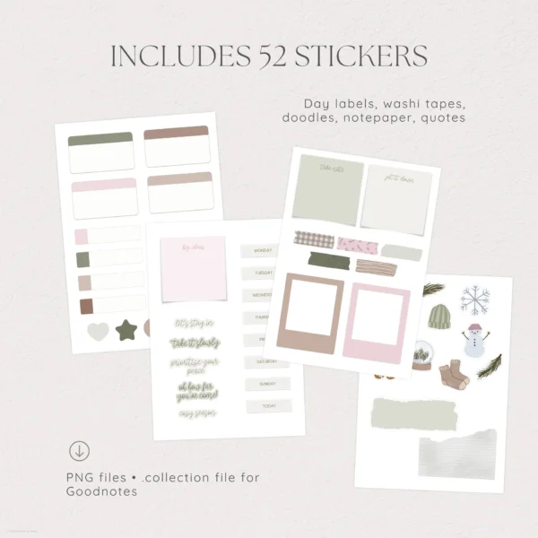Cozy Winter Digital Deco Stickers