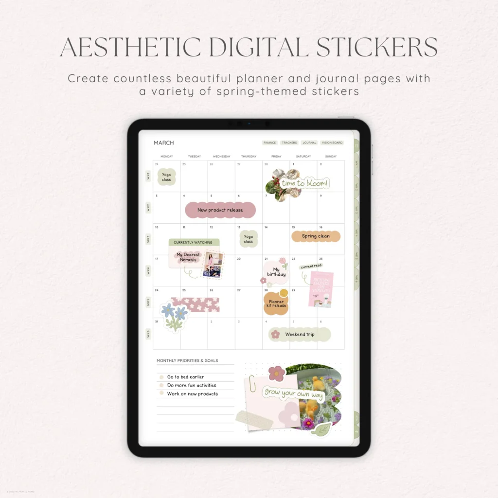 Flower Garden Digital Deco Stickers