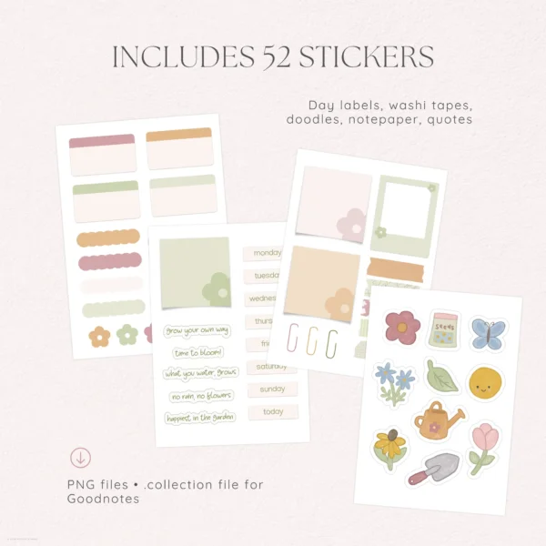 Flower Garden Digital Deco Stickers