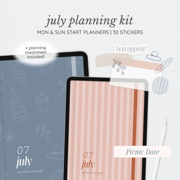 July Digital Planning Kit