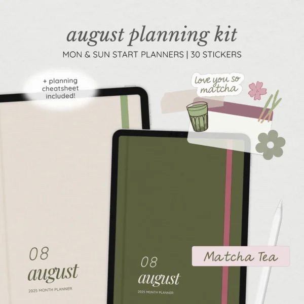 August Digital Planning Kit