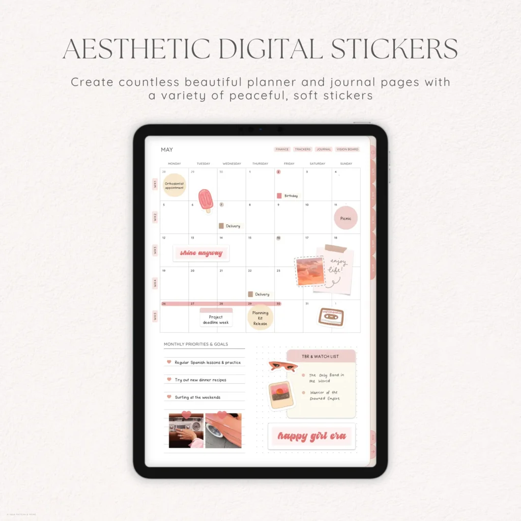 Sweet Sunset Digital Deco Stickers