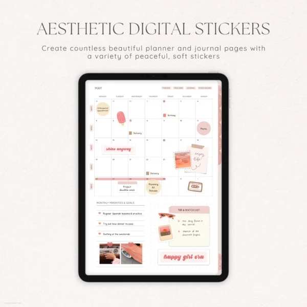 Sweet Sunset Digital Deco Stickers