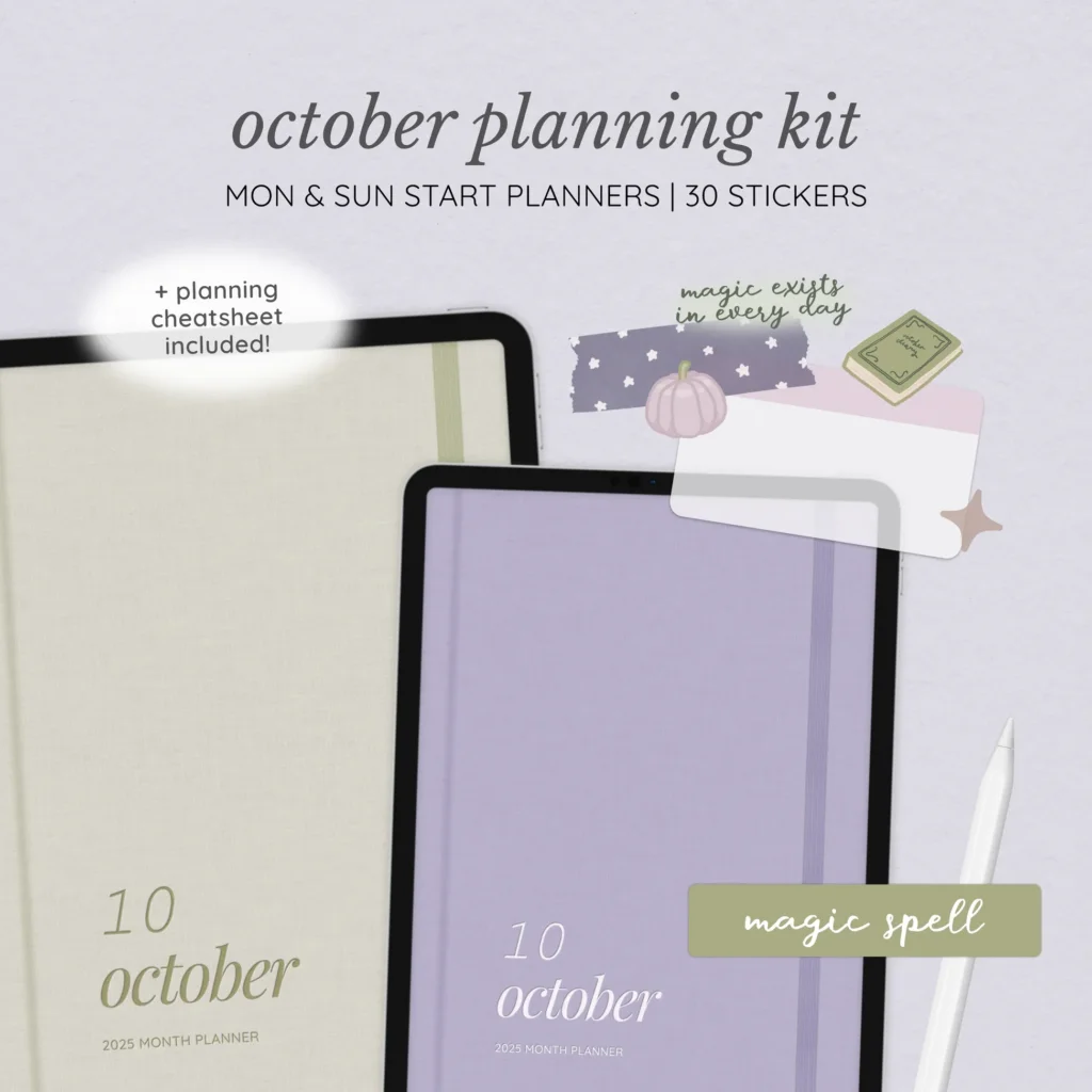 October Digital Planning Kit