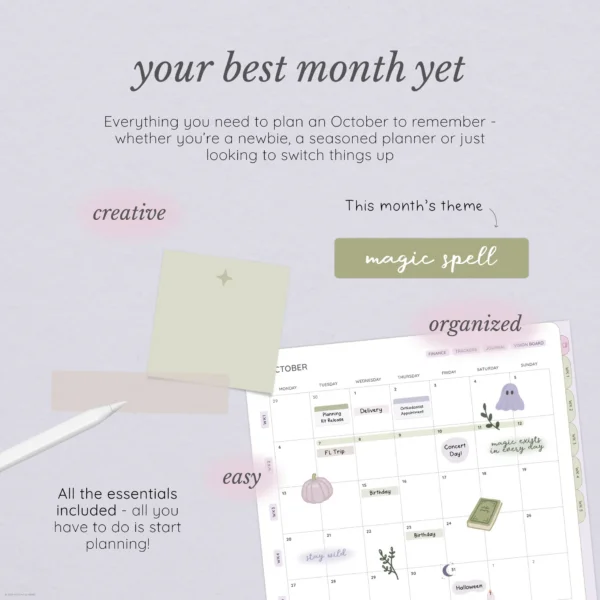 October Digital Planning Kit