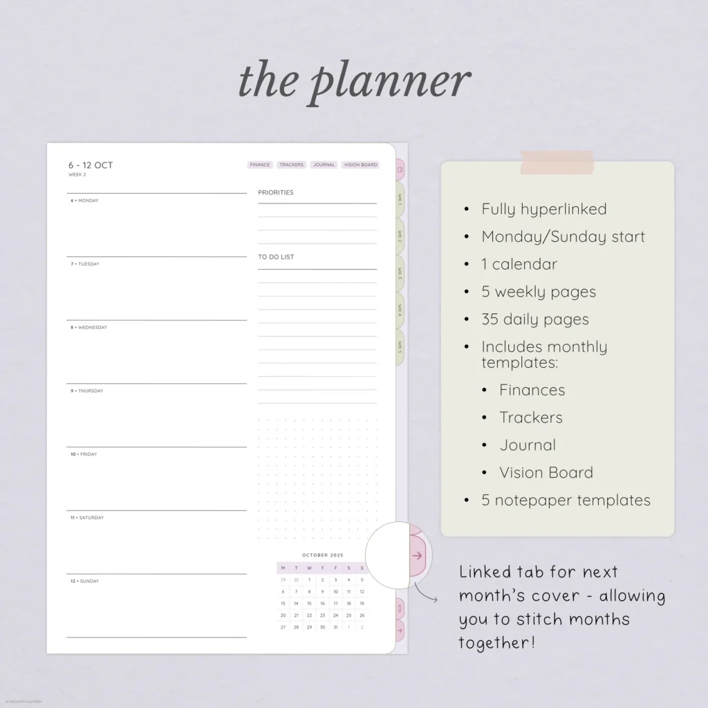 October Digital Planning Kit