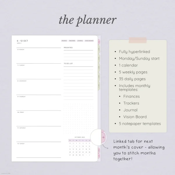 October Digital Planning Kit