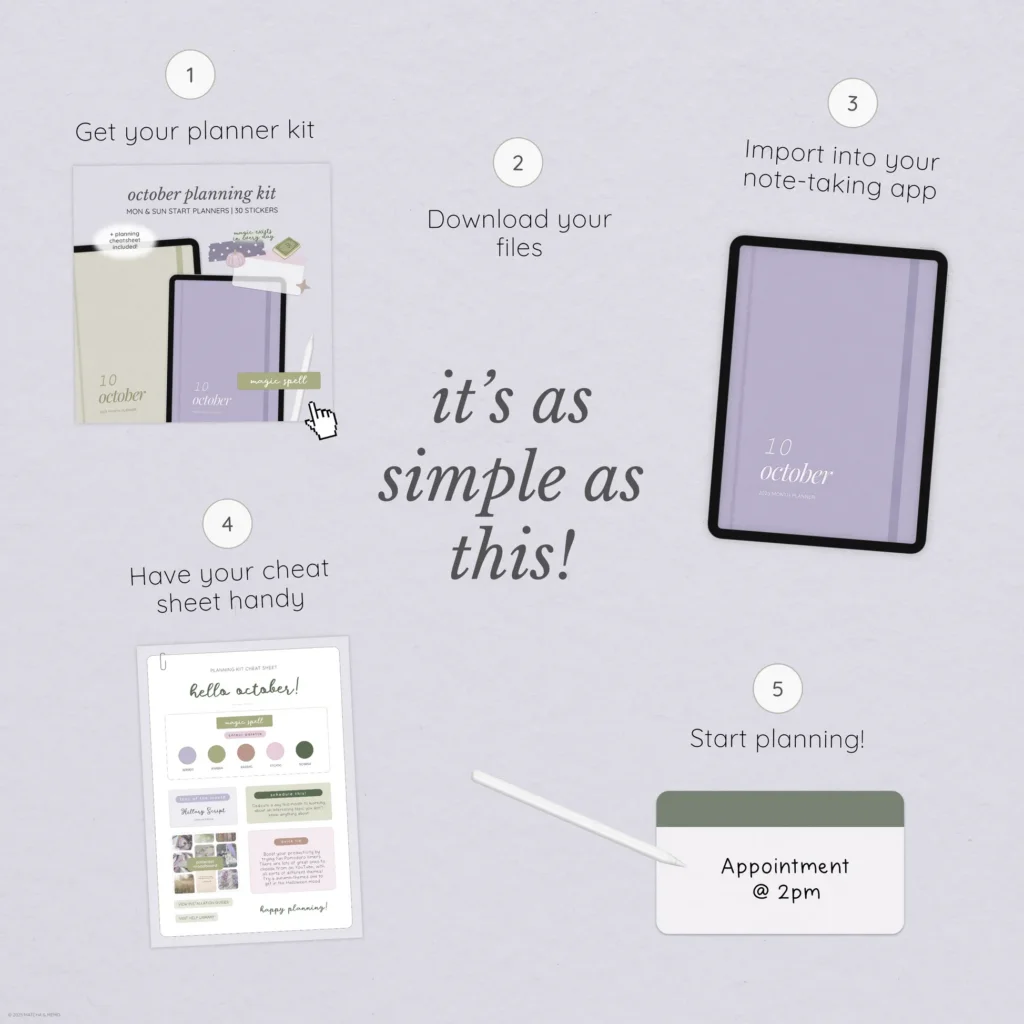 October Digital Planning Kit