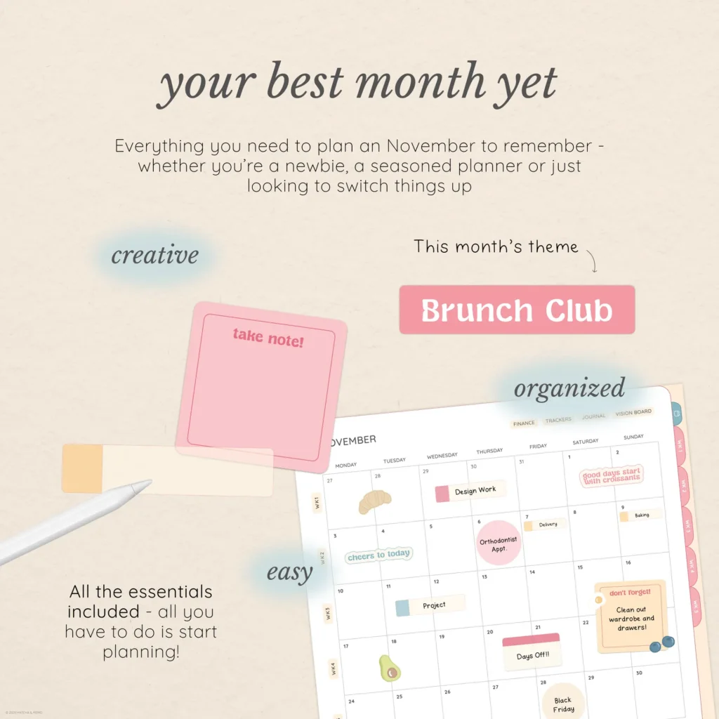 November Digital Planning Kit