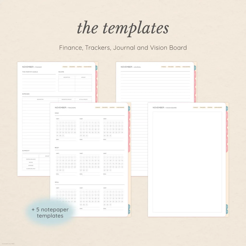 November Digital Planning Kit
