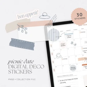 Picnic Date Digital Deco Stickers - Image 1